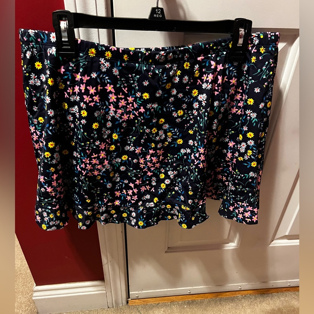 Draper James Navy Floral Trim Tankini with Bright Yellow & Pink Accents - Picture 4 of 9
